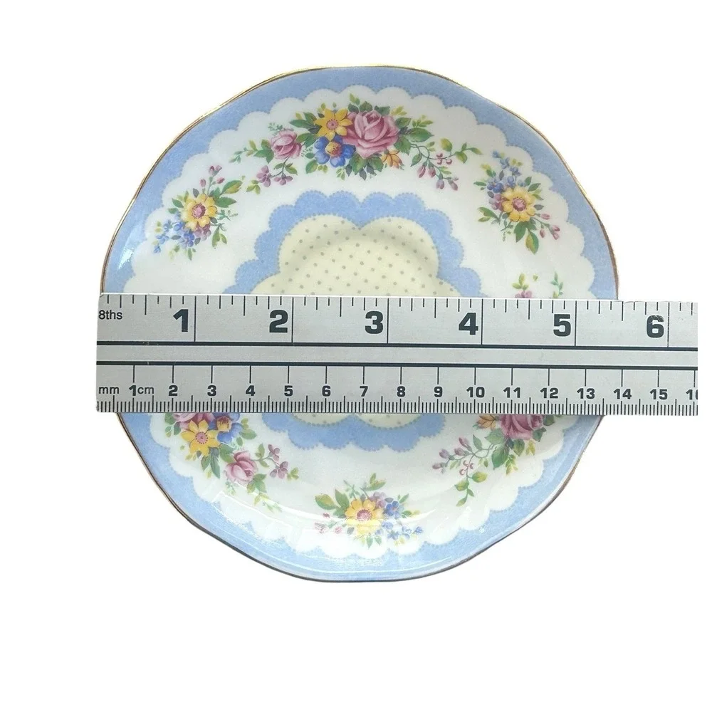 Royal Albert Prudence Blue Teacup & Saucer Set Cottage Floral Bone China England